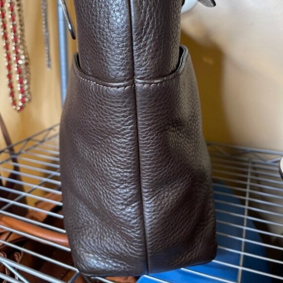 MICHAEL KORS, PEBBLED LEATHER HOBO BAG - Picture 5 of 8